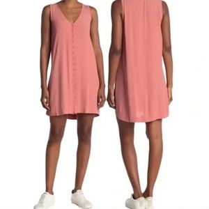 Madewell NWOT Heather Button-Front Dress in Afterglow Red | Small